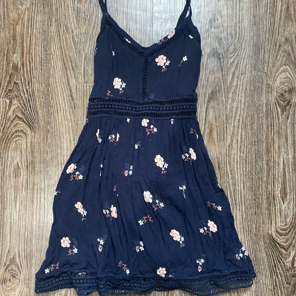Navy floral dress